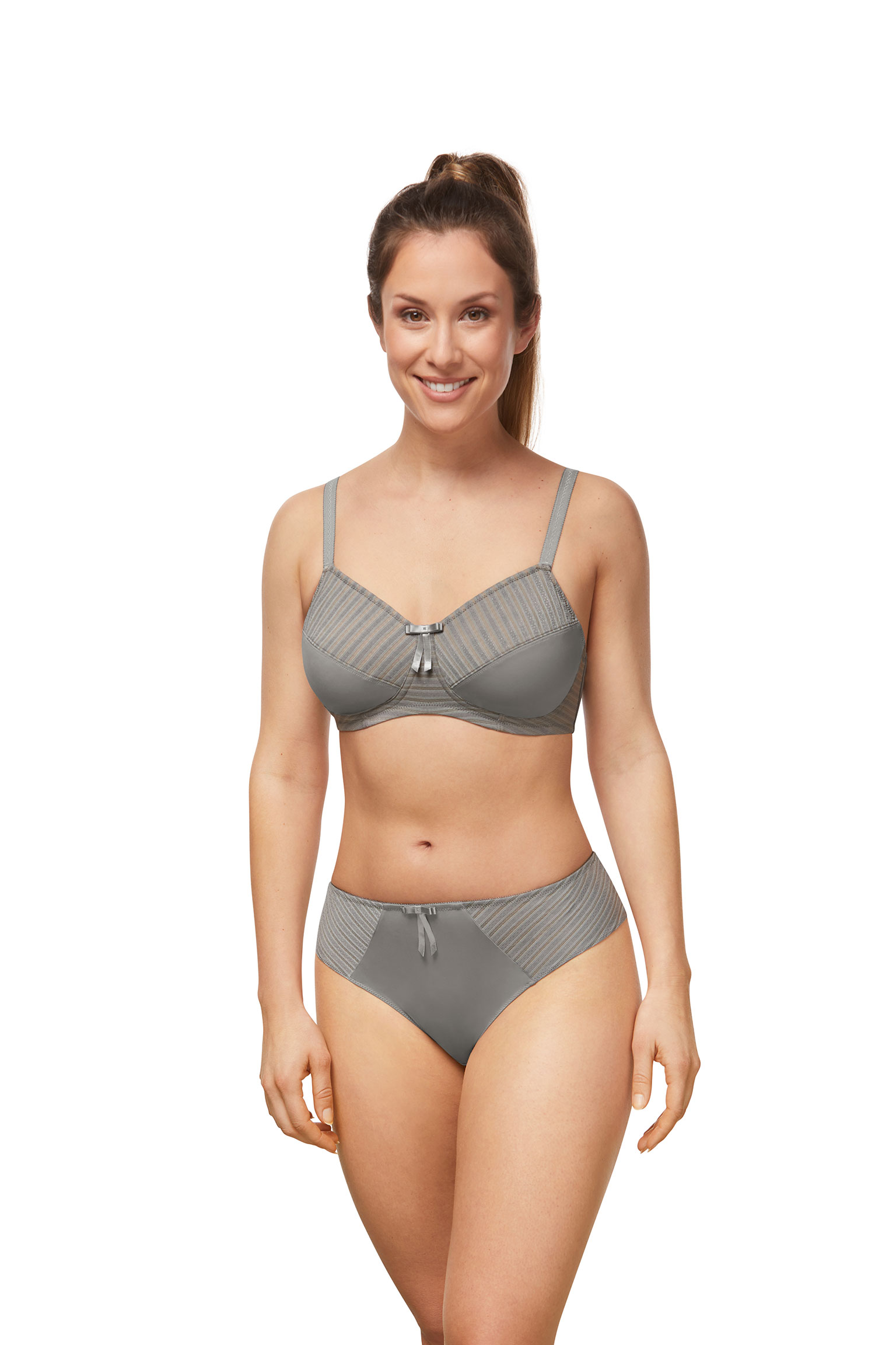 Uptown Stripes Slip Urbanes Grau / Rosé