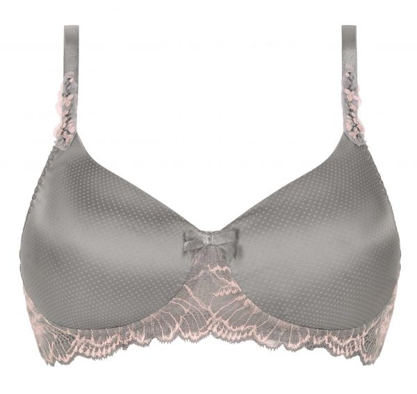 Prothesen-BH Floral Chic Schalen-BH Urbanes Grau / Rosé